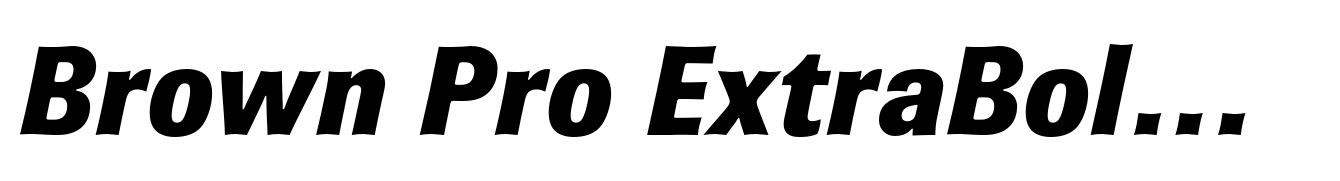 Brown Pro ExtraBold Italic